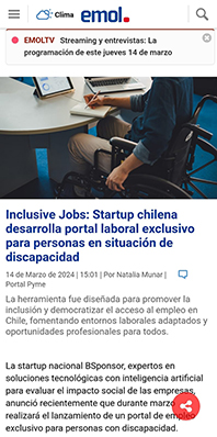 Inclusive Jobs: Startup chilena desarrolla portal laboral exclusivo para personas en situación de discapacidad